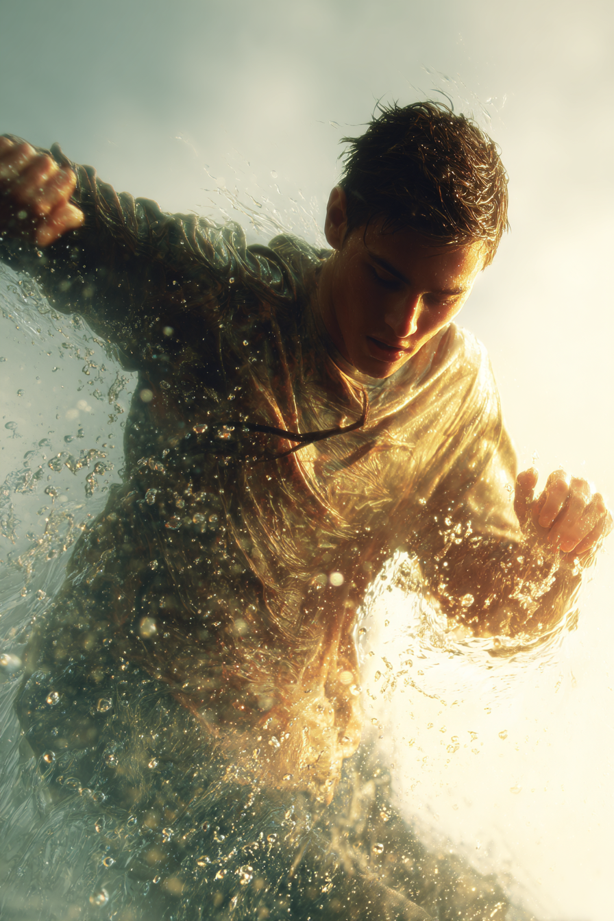 Dynamische Pose Im Wasser Aktives Leben Naturverbundenheit | Sport und Bewegung | Themen und Hobbys