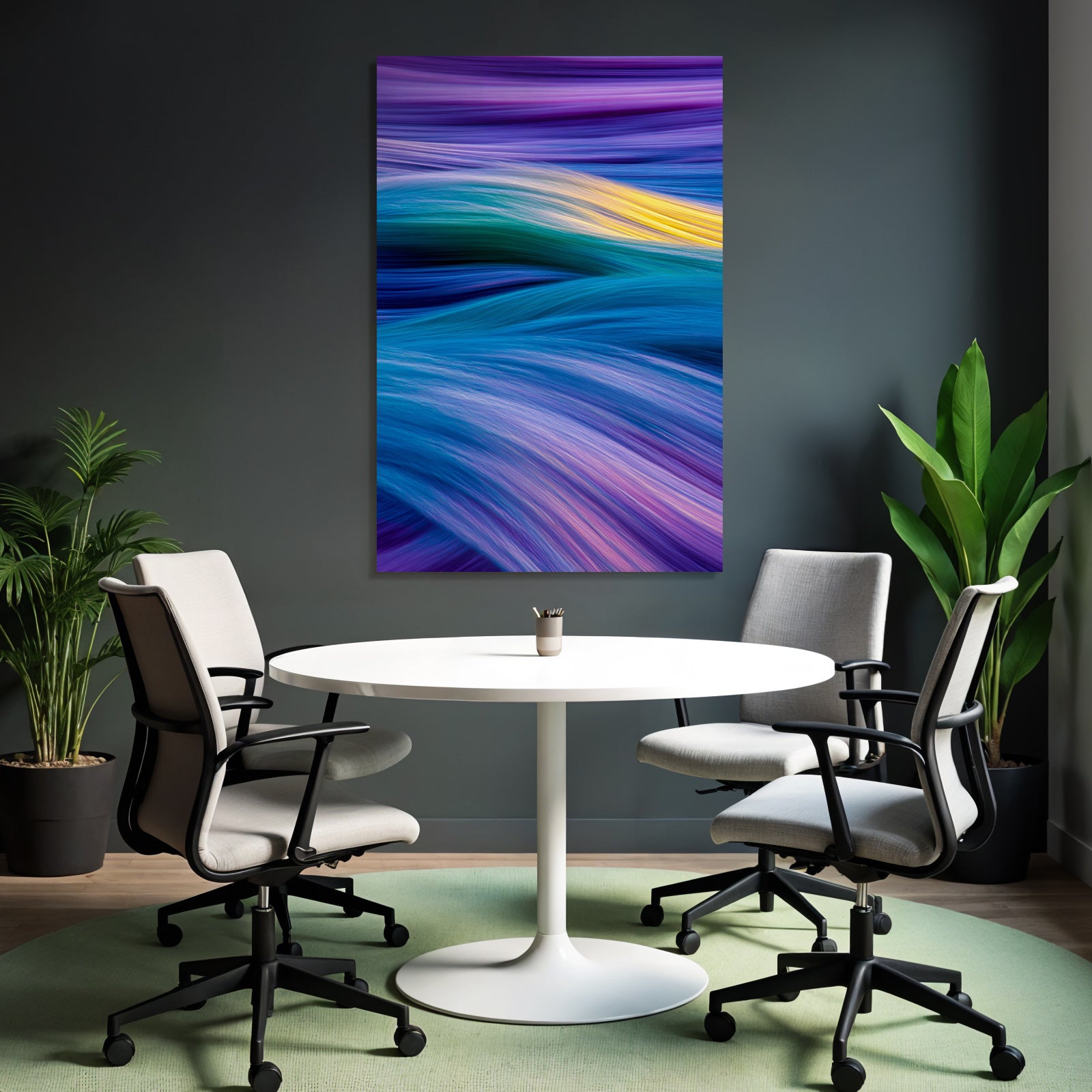 Fliessende Farben Wellen Bewegung Abstracte Kunst