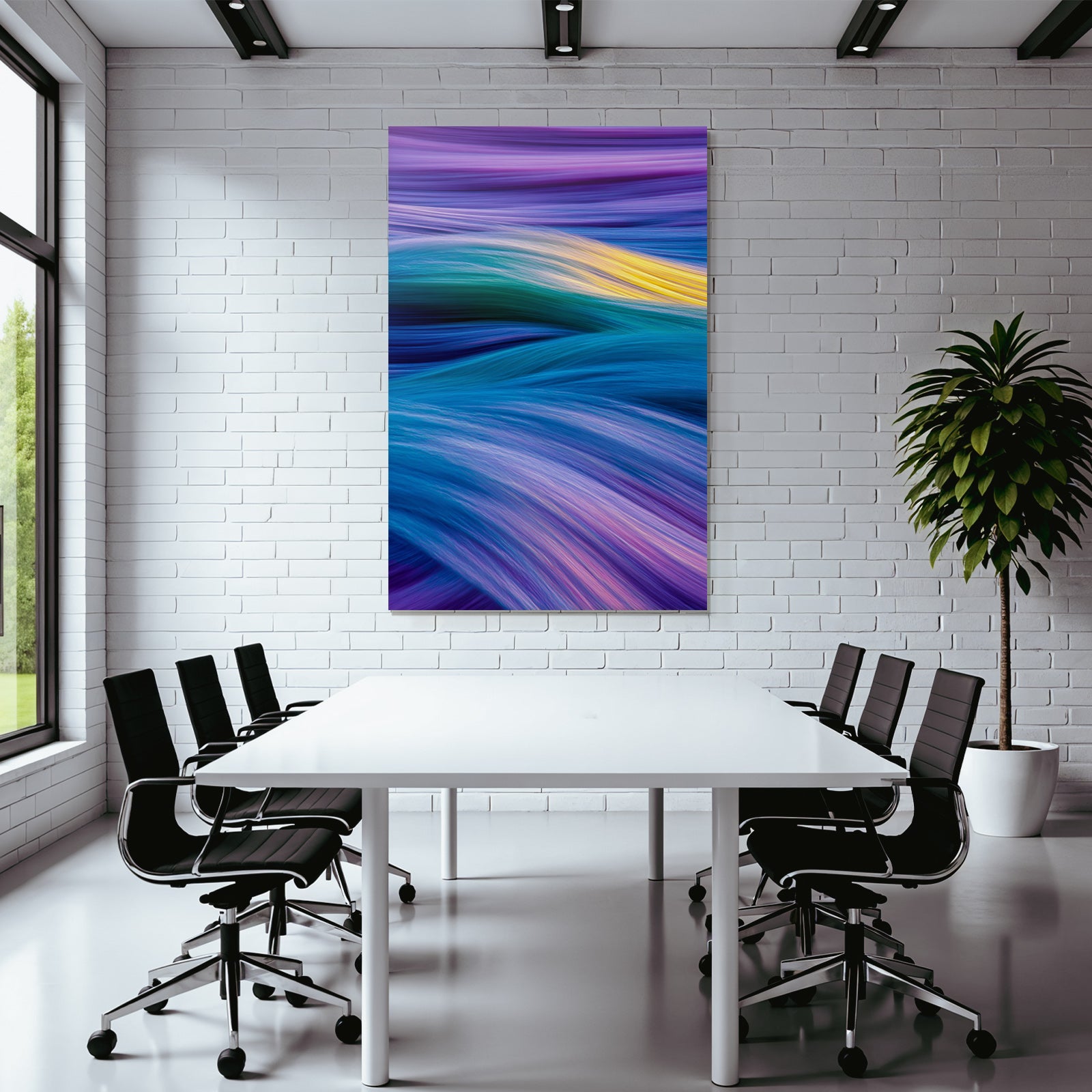 Fliessende Farben Wellen Bewegung Abstracte Kunst