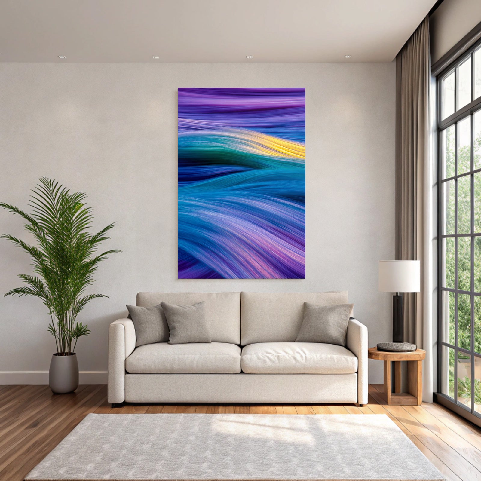 Fliessende Farben Wellen Bewegung Abstracte Kunst