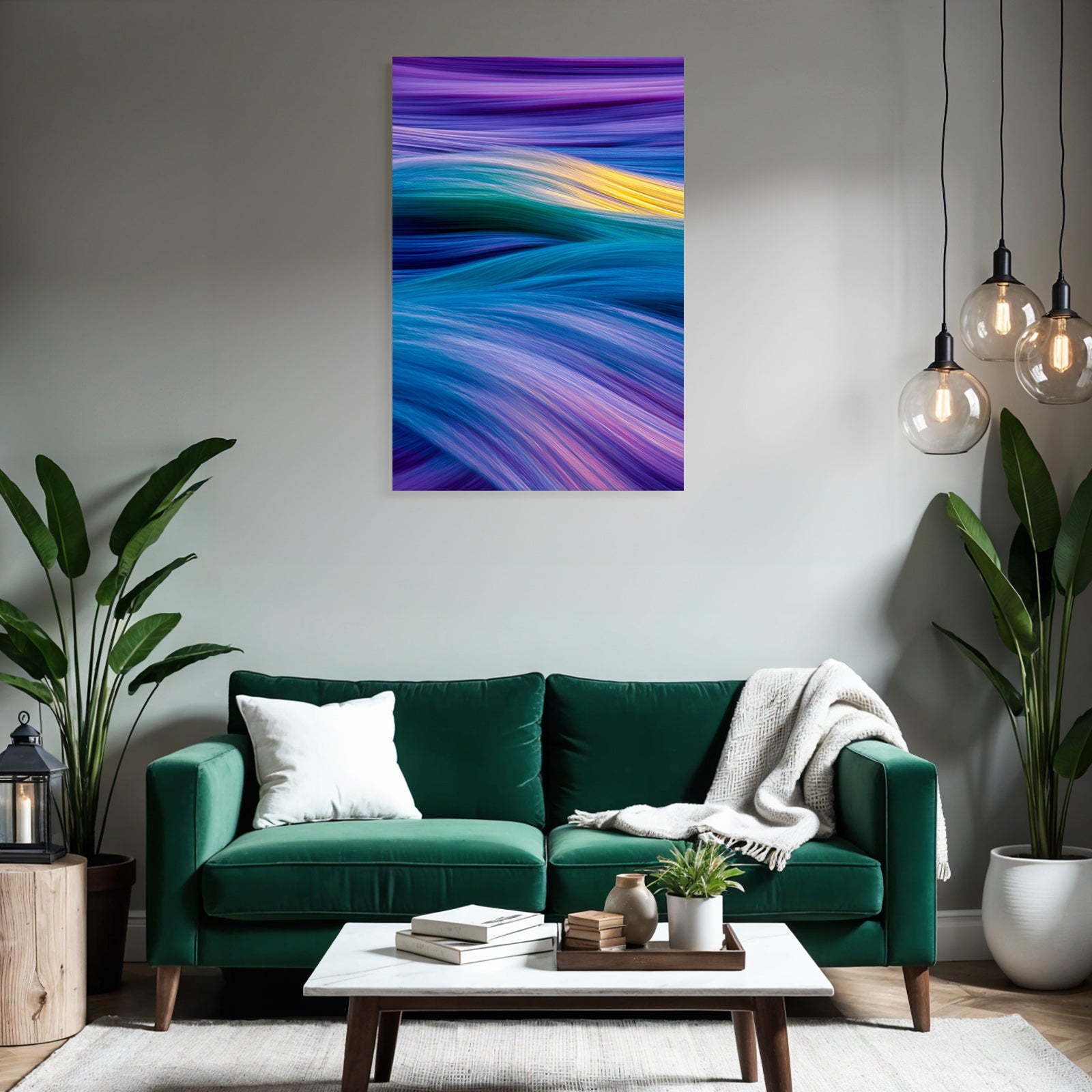 Fliessende Farben Wellen Bewegung Abstracte Kunst