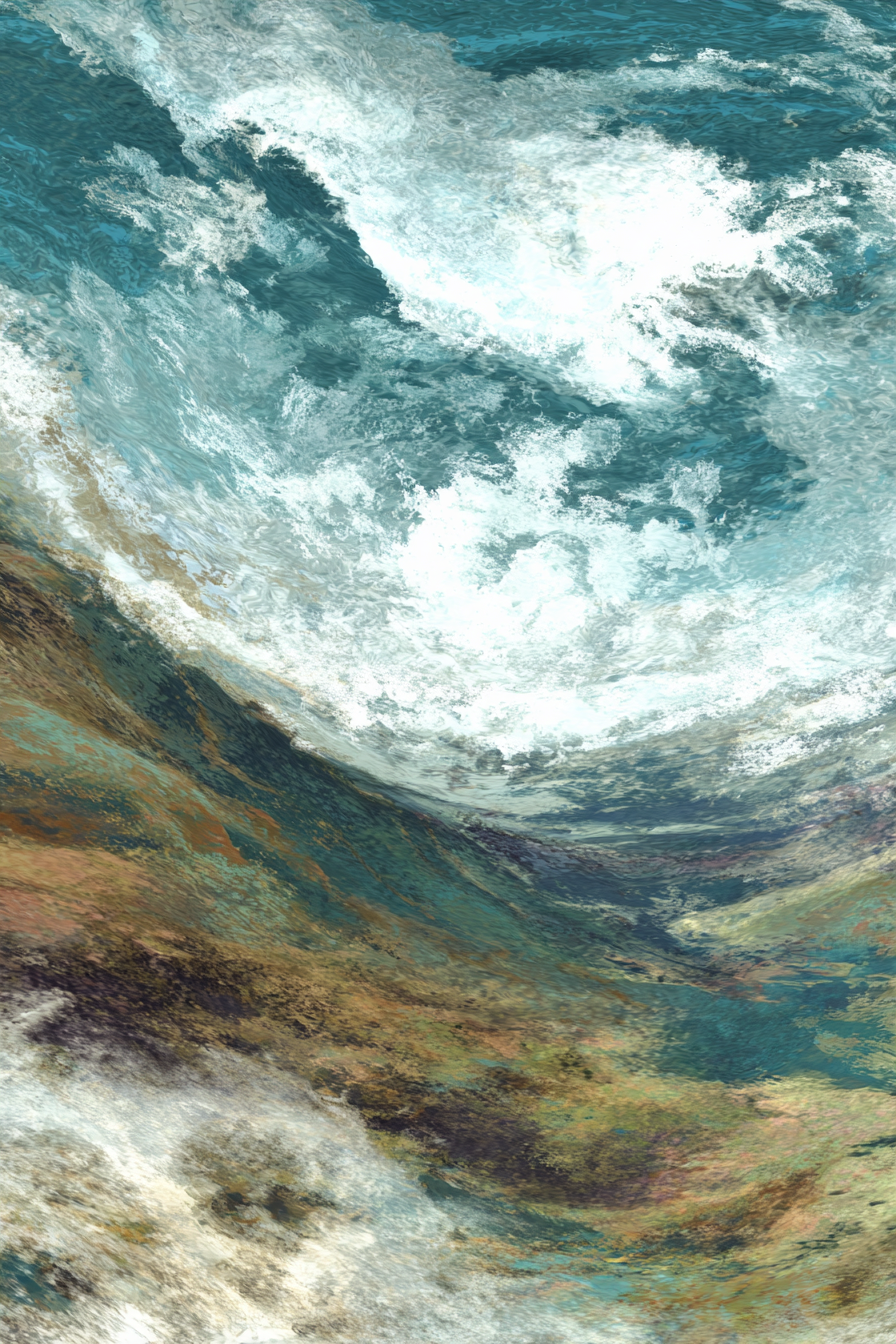 Seeblick Abstract Wellen Himmel Fluide Farben | Sport und Bewegung | Themen und Hobbys