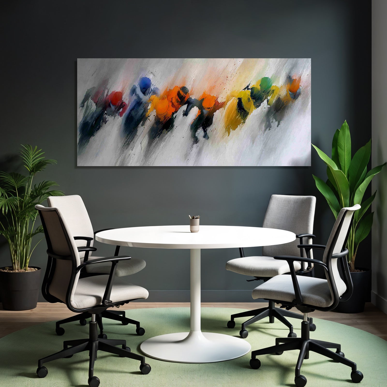 Rennende Atleten In Bewegung Abstrakte Kunst