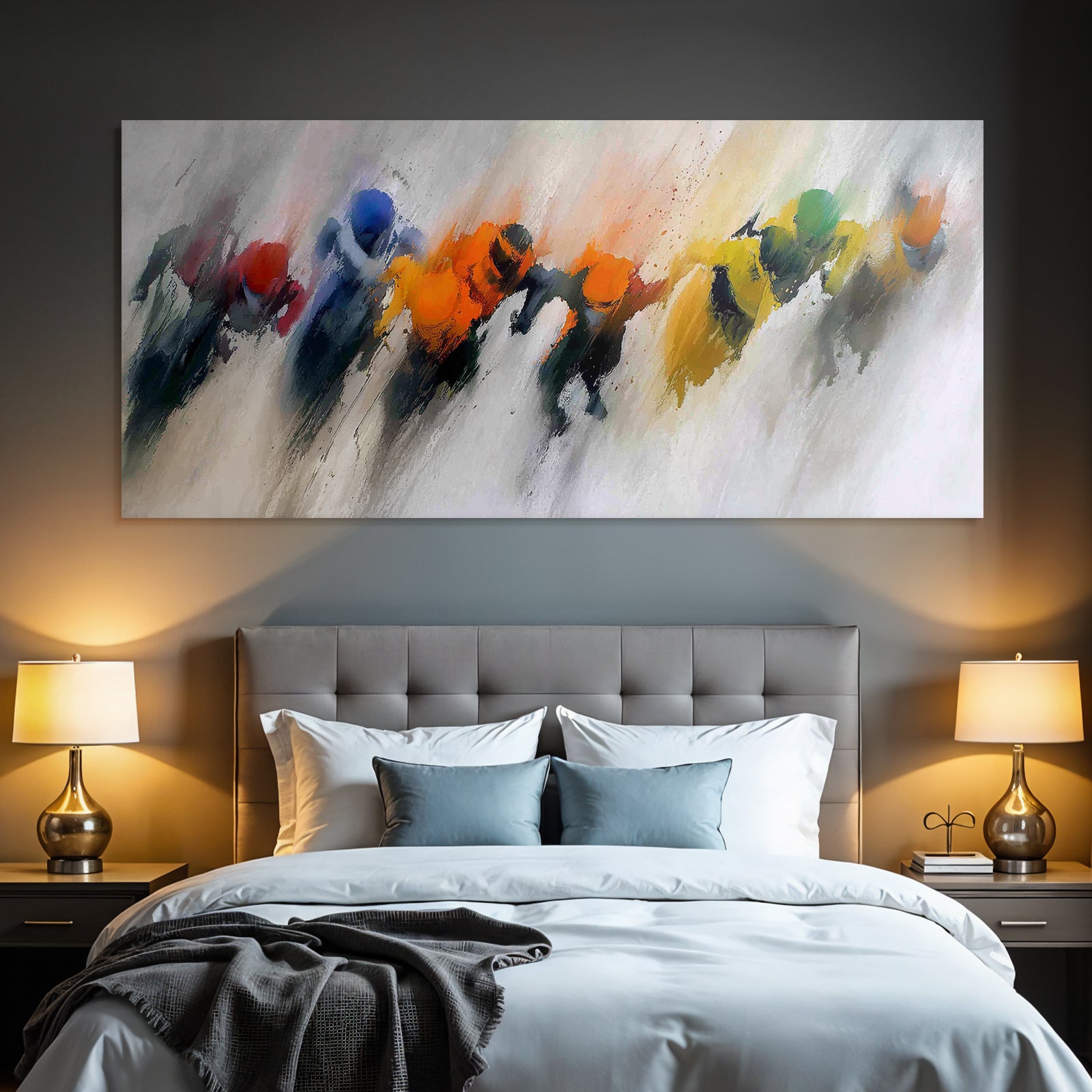 Rennende Atleten In Bewegung Abstrakte Kunst