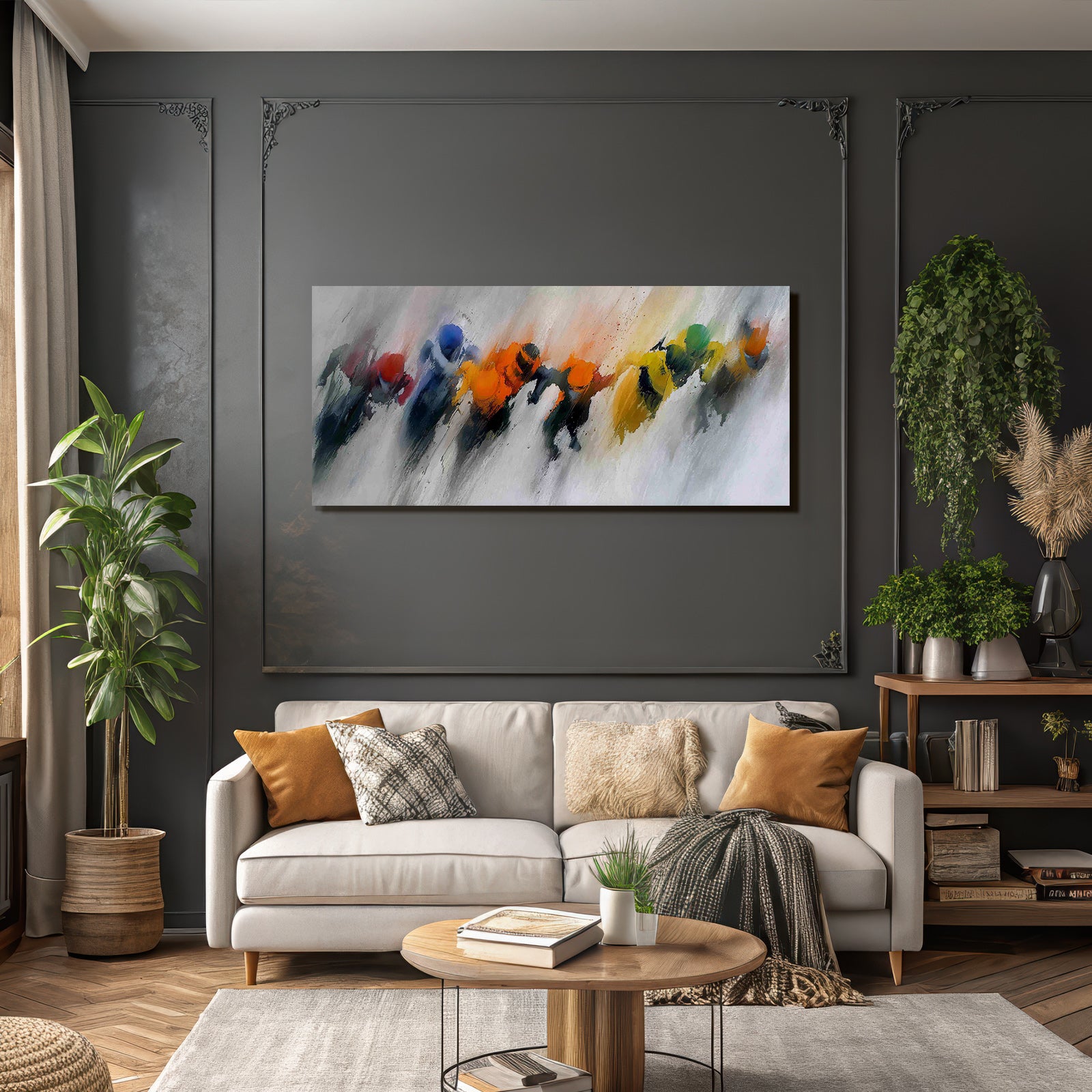 Rennende Atleten In Bewegung Abstrakte Kunst