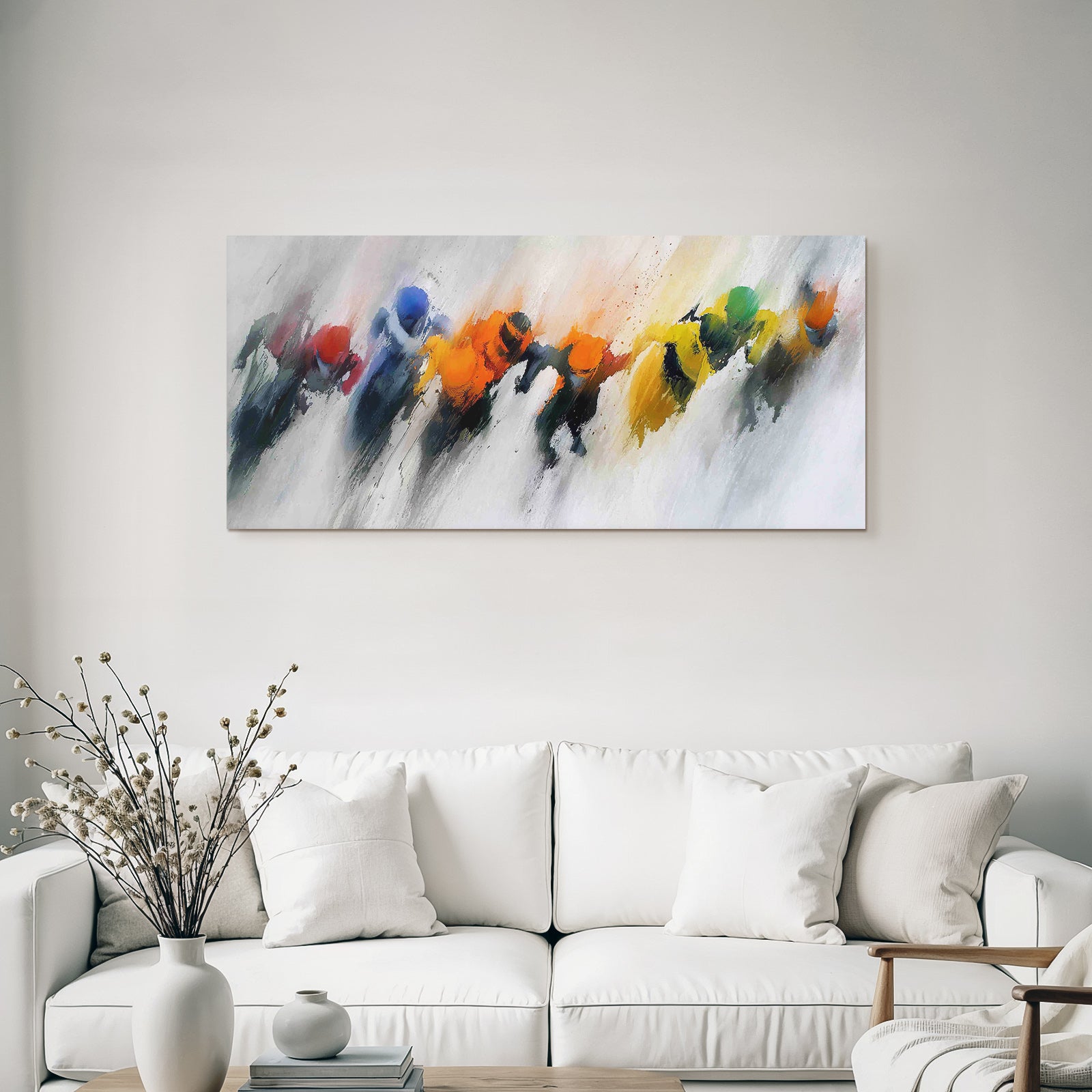 Rennende Atleten In Bewegung Abstrakte Kunst