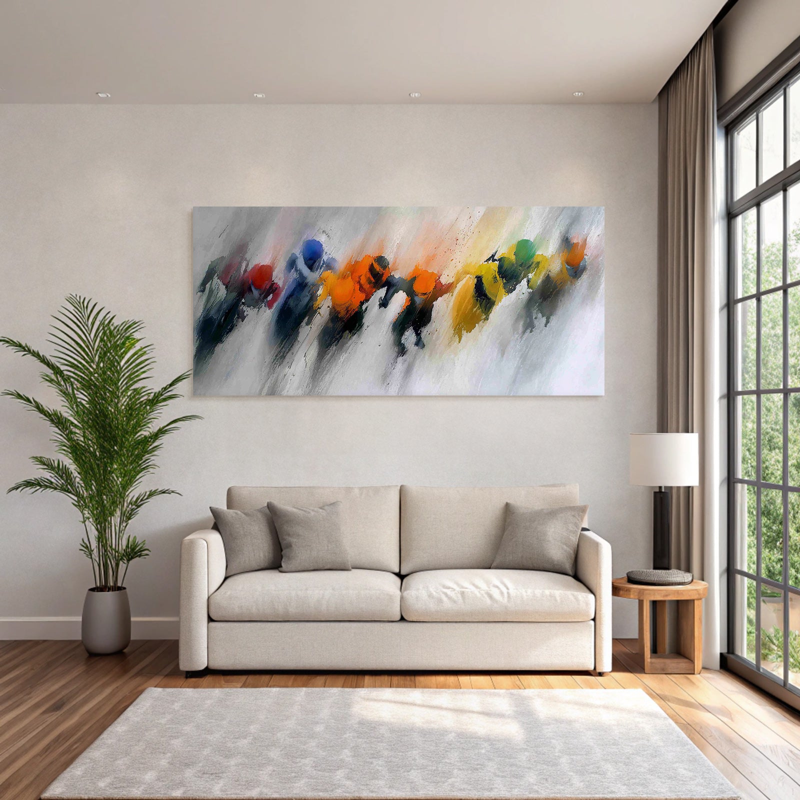 Rennende Atleten In Bewegung Abstrakte Kunst