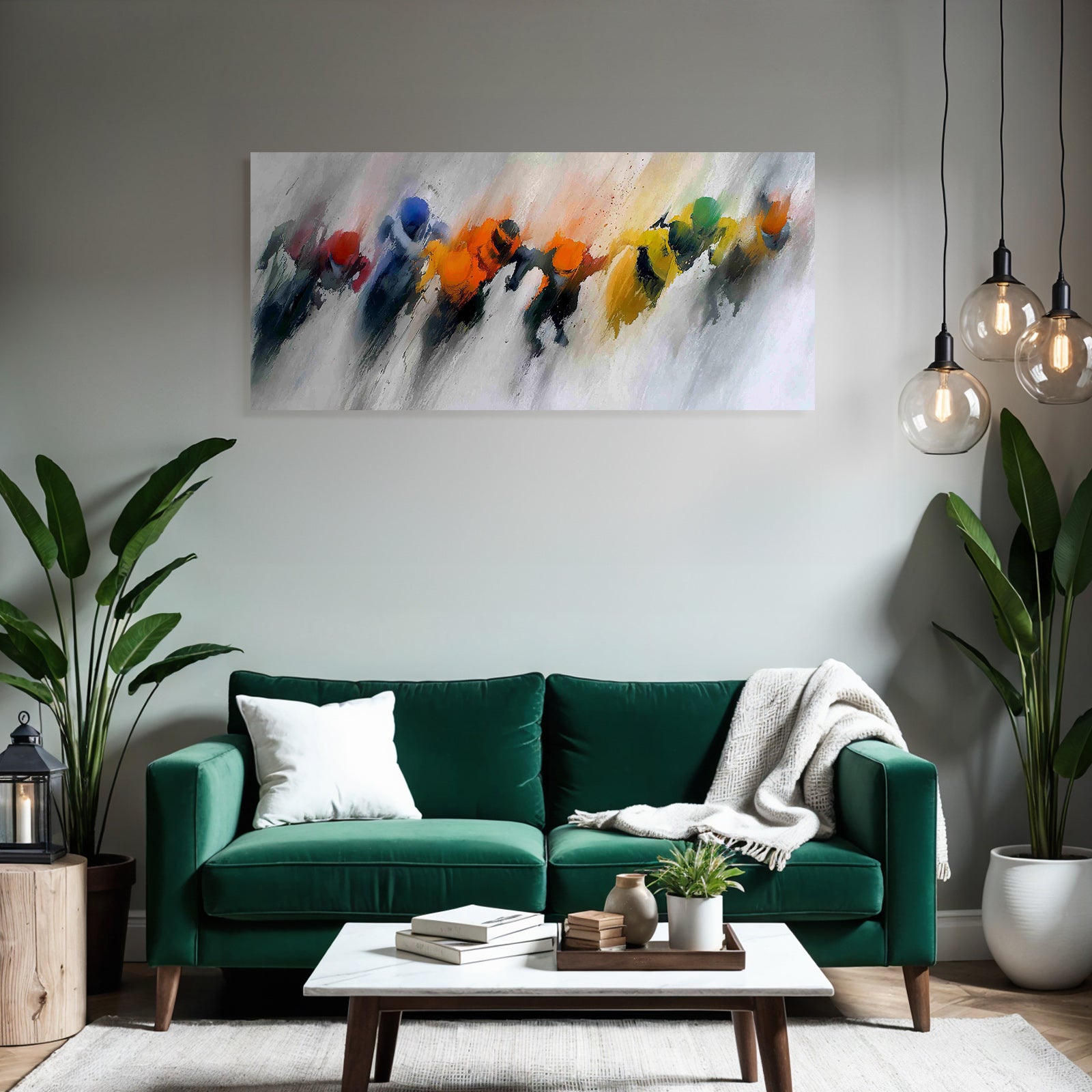 Rennende Atleten In Bewegung Abstrakte Kunst