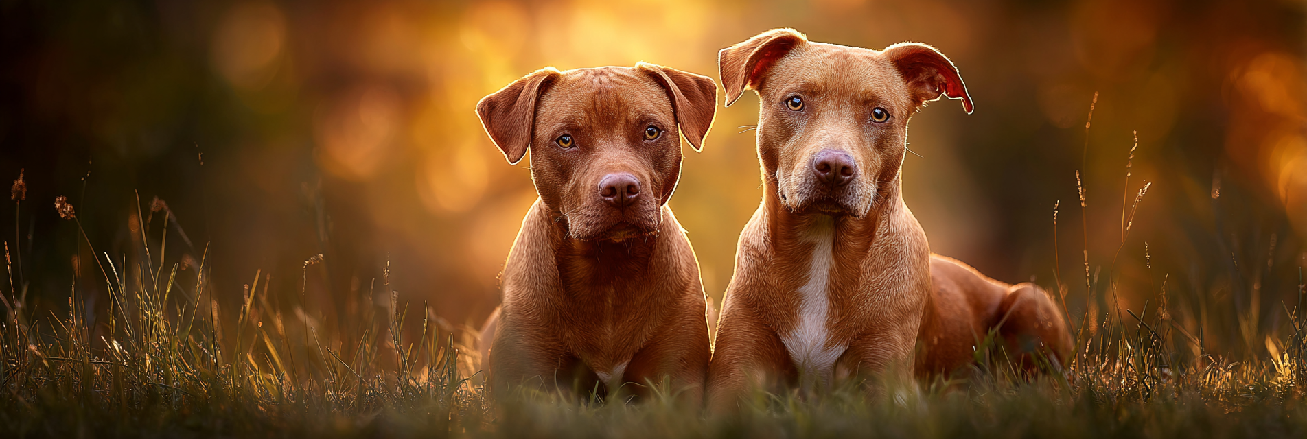 Sitzen Neben Einander Im Grünen Licht Der Sonneuntergang | Katzen und Hunde | Tiere