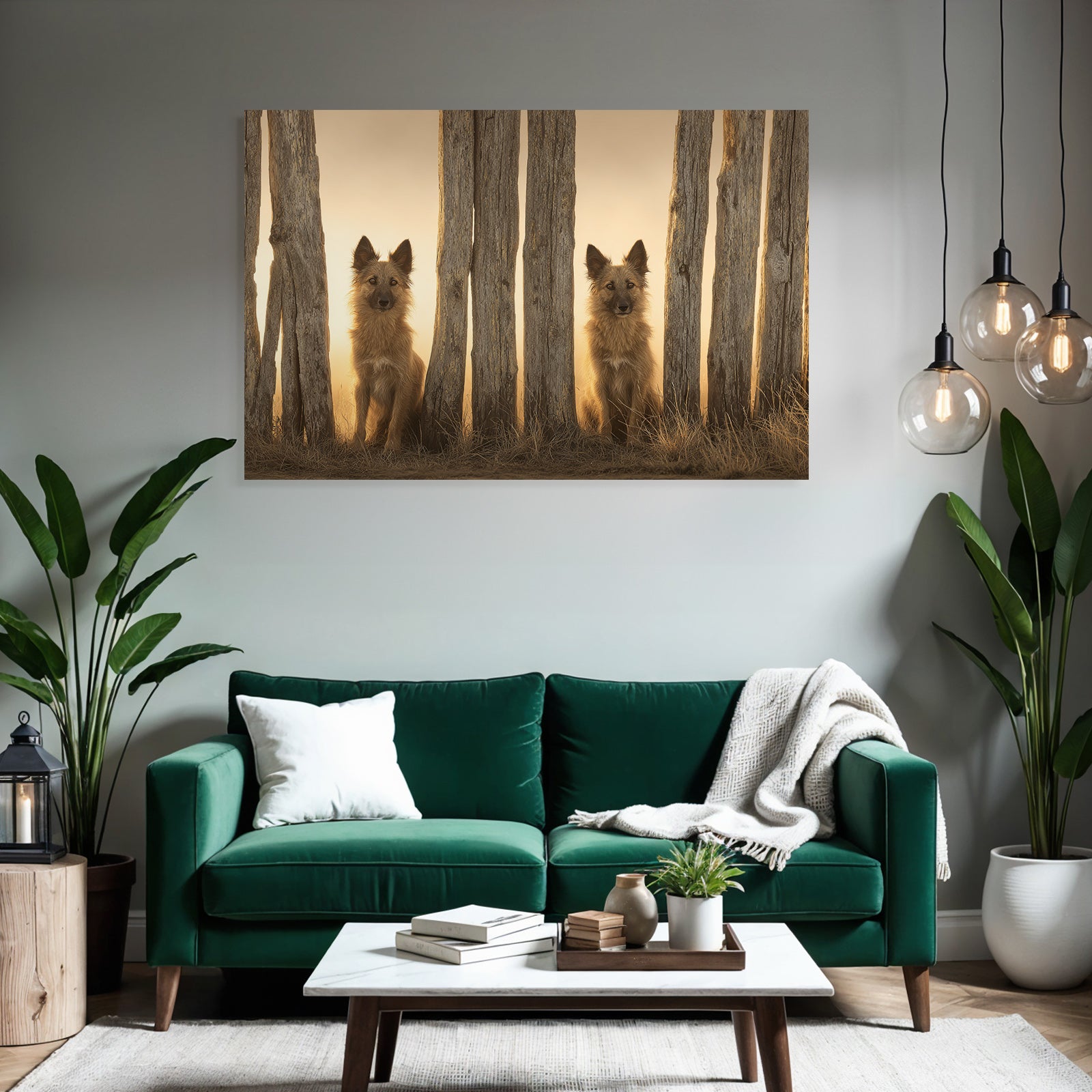 Sitzen Zwischen Holzpfählen Im Warmen Licht