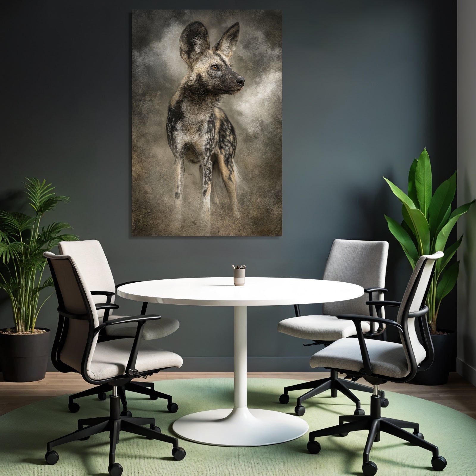 African Wild Dog With Distinct Markings