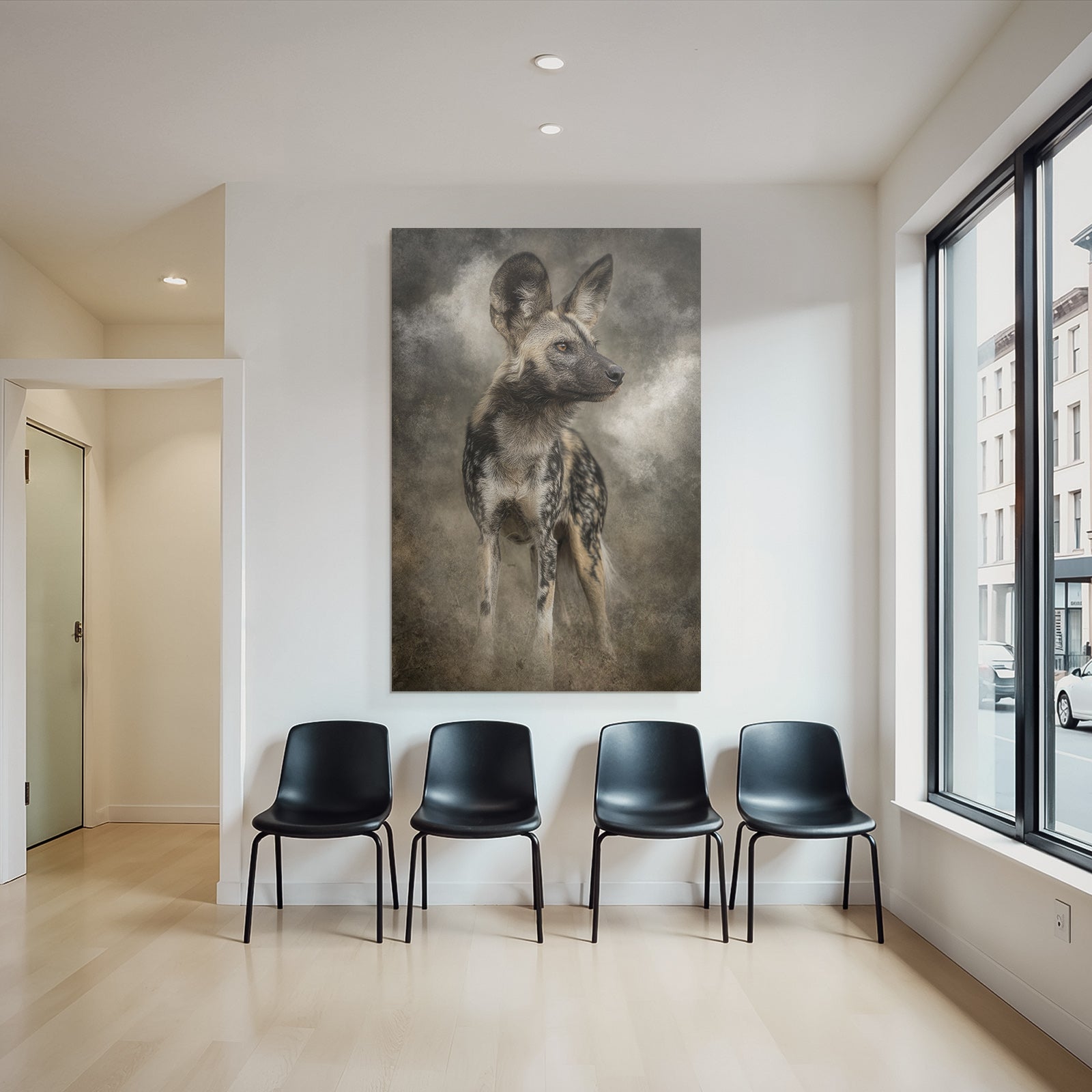 African Wild Dog With Distinct Markings