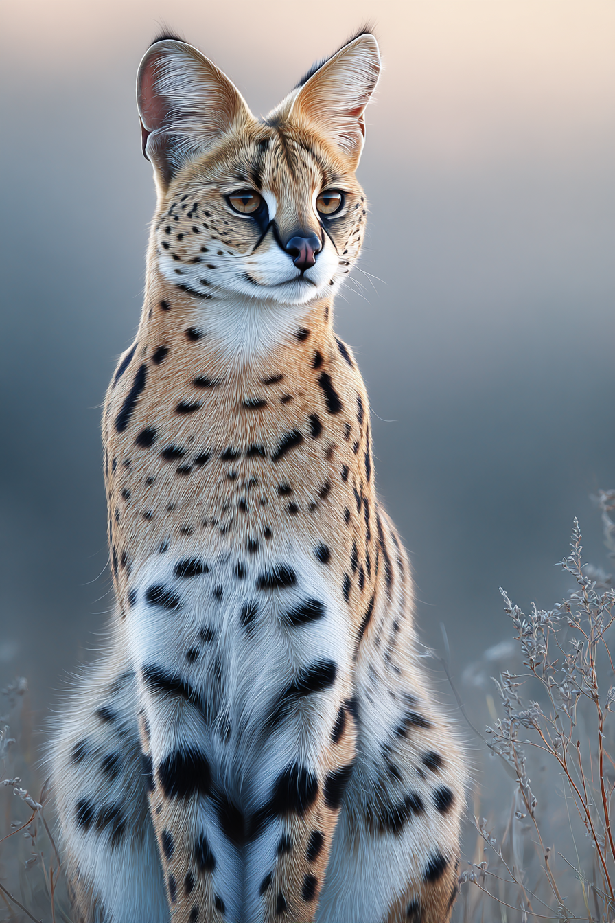 Serval Wildkatze Afrika Mit Spots Und Langen Beinen | Safari und Wildtiere | Tiere
