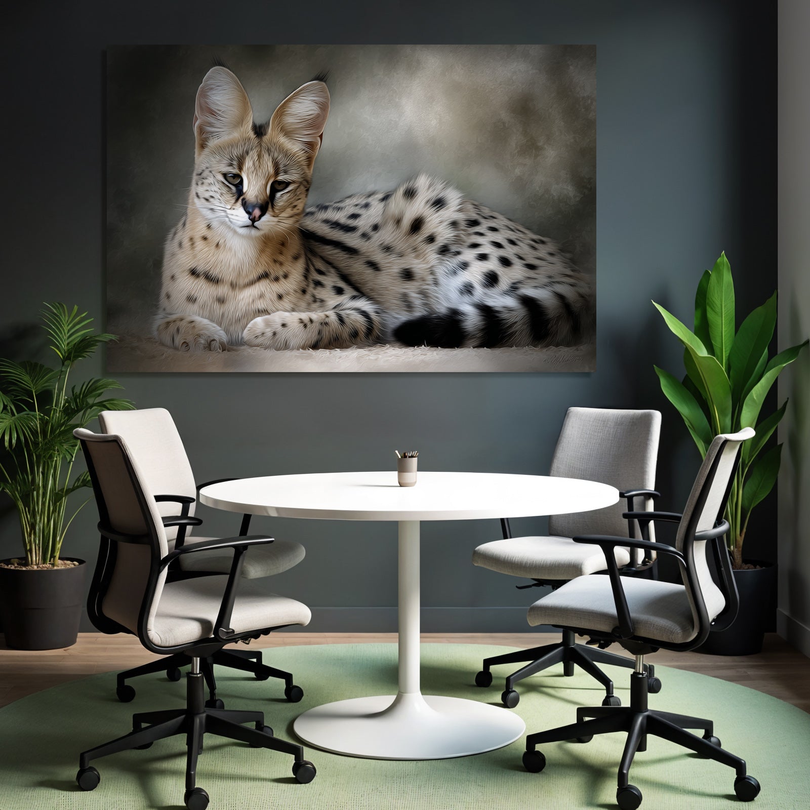 Serval Afrika Wildkatze Langbeinige Grosse Ohr Leopardenfell