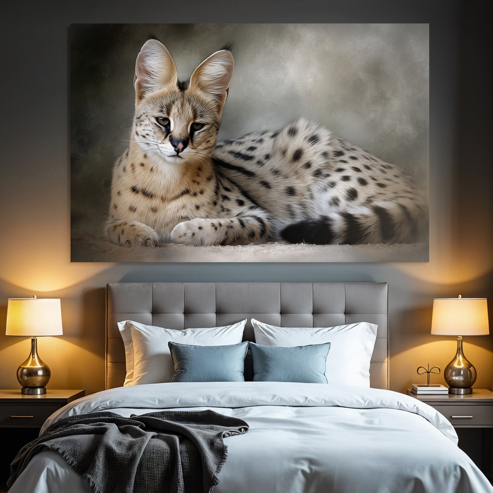 Serval Afrika Wildkatze Langbeinige Grosse Ohr Leopardenfell