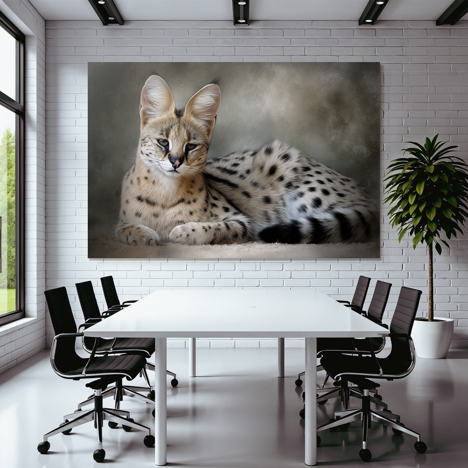Serval Afrika Wildkatze Langbeinige Grosse Ohr Leopardenfell