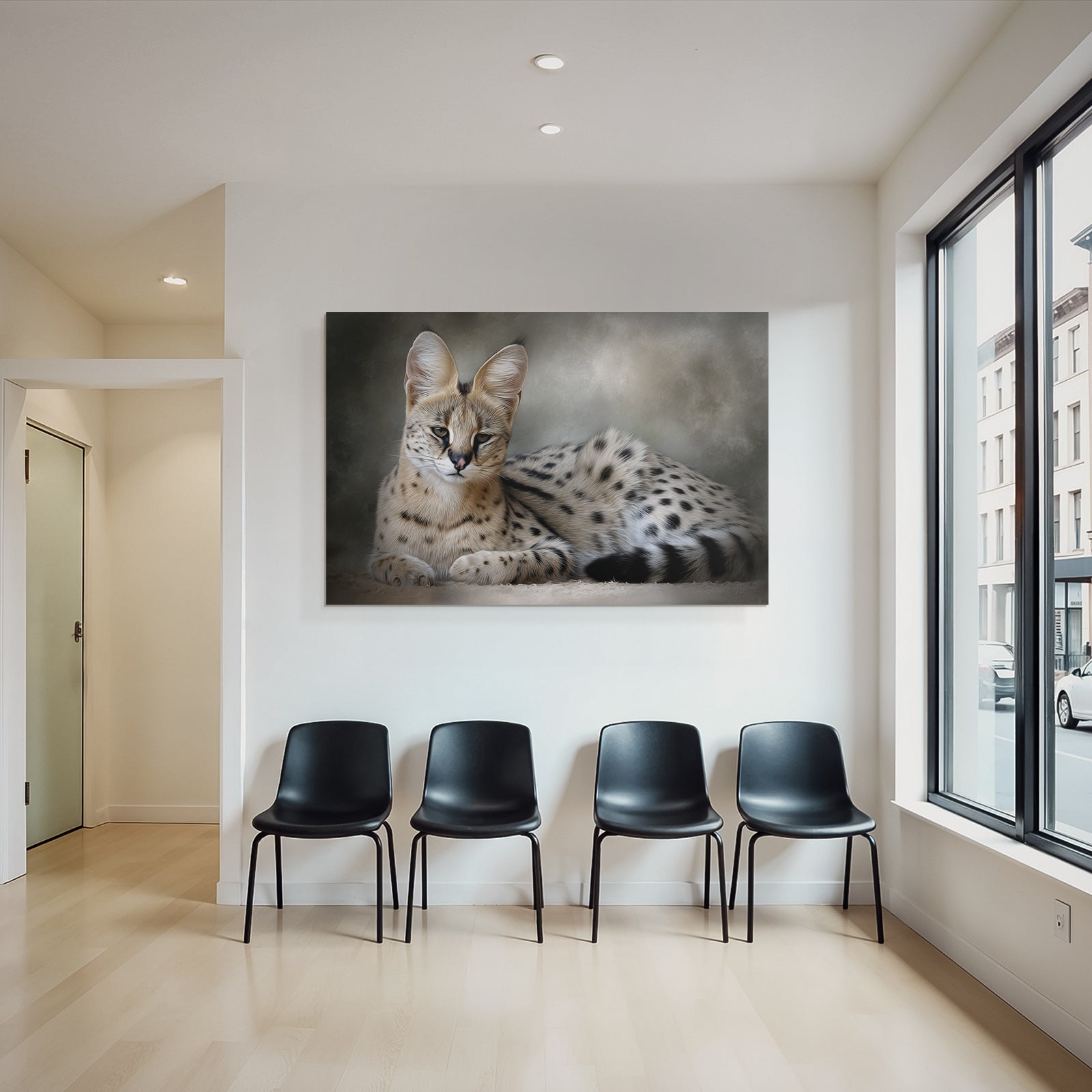 Serval Afrika Wildkatze Langbeinige Grosse Ohr Leopardenfell