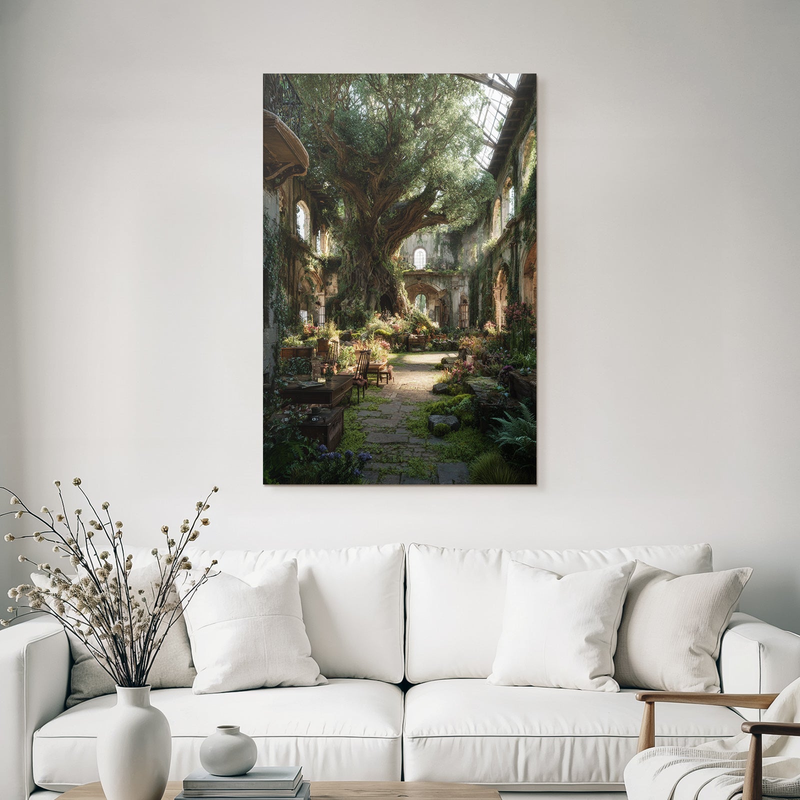 Serene Innen Garten Im Ruinenbrot Eines Alten Gebaudes | Lost Places | Architektur