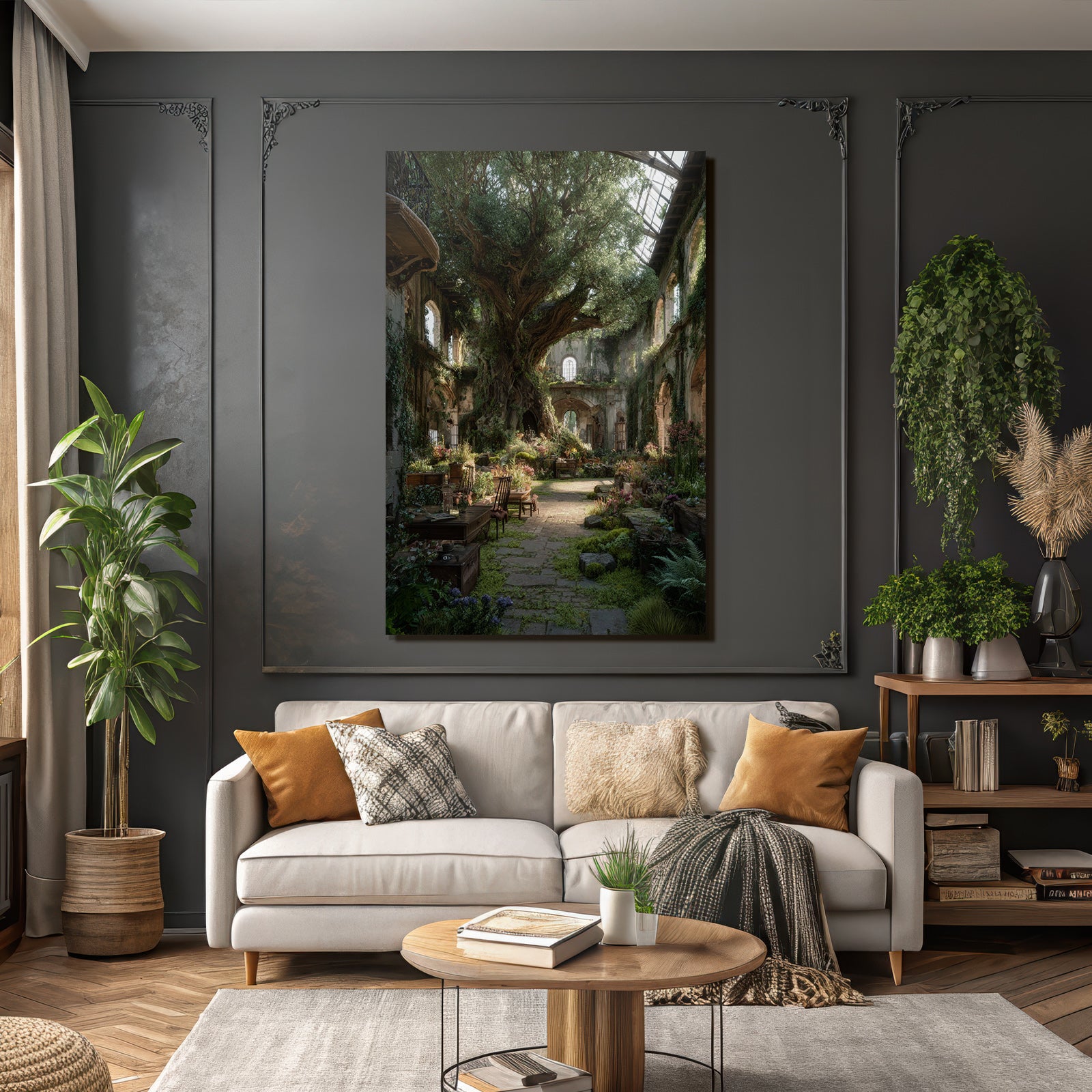 Serene Innen Garten Im Ruinenbrot Eines Alten Gebaudes | Lost Places | Architektur