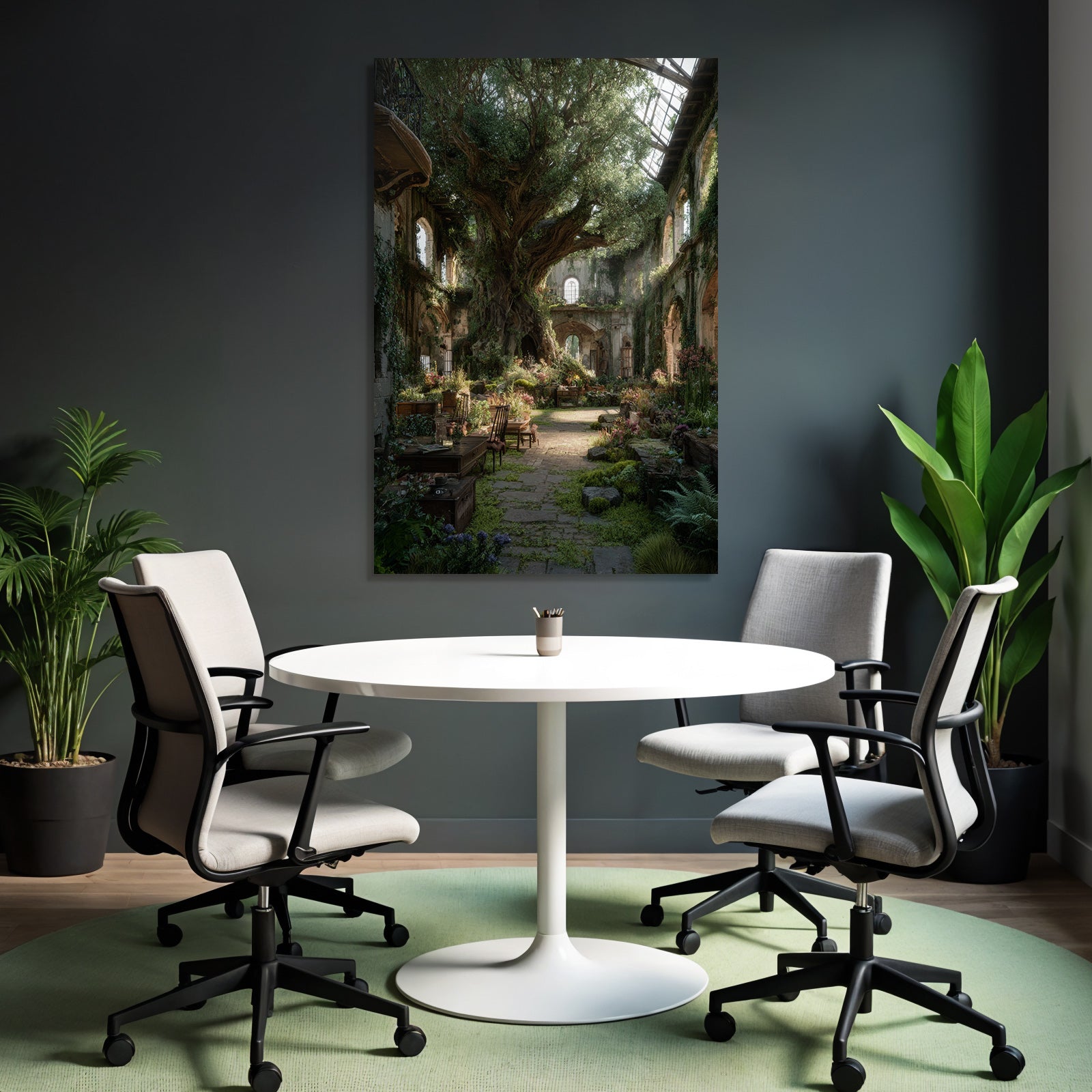 Serene Innen Garten Im Ruinenbrot Eines Alten Gebaudes | Lost Places | Architektur