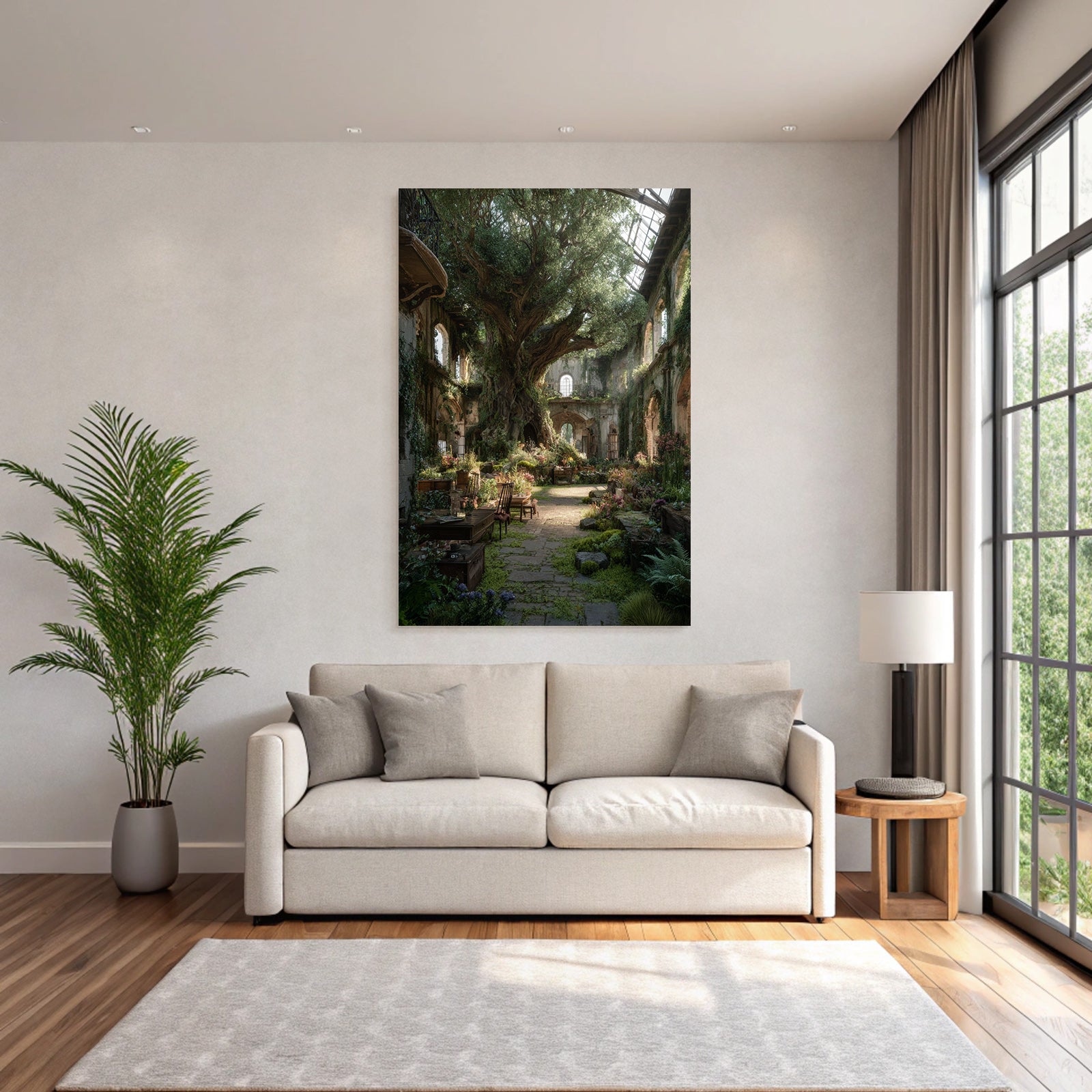 Serene Innen Garten Im Ruinenbrot Eines Alten Gebaudes | Lost Places | Architektur