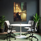 Cafe Night Reading Outdoor Area Urban Ambiance Reflective Floor