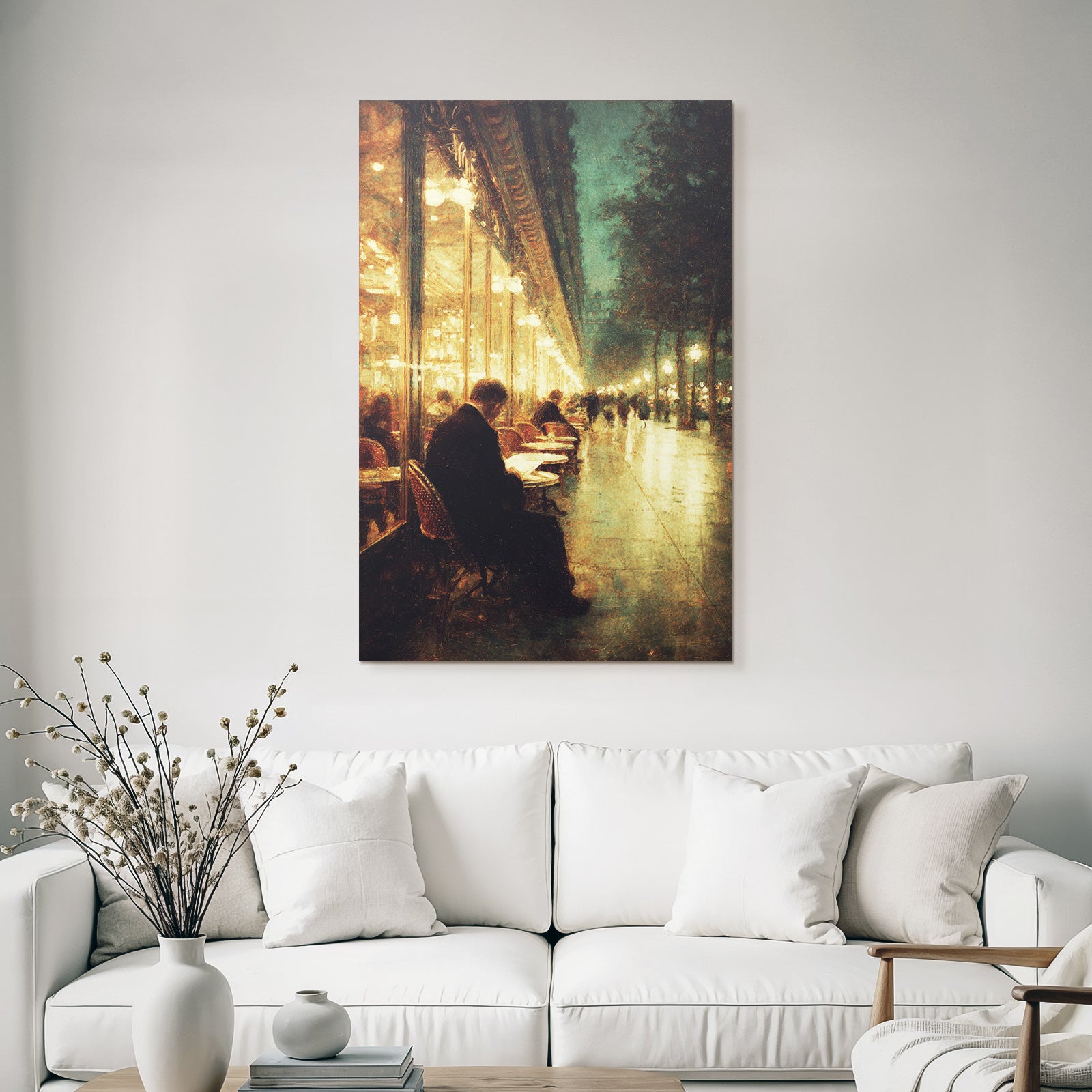 Cafe Night Reading Outdoor Area Urban Ambiance Reflective Floor