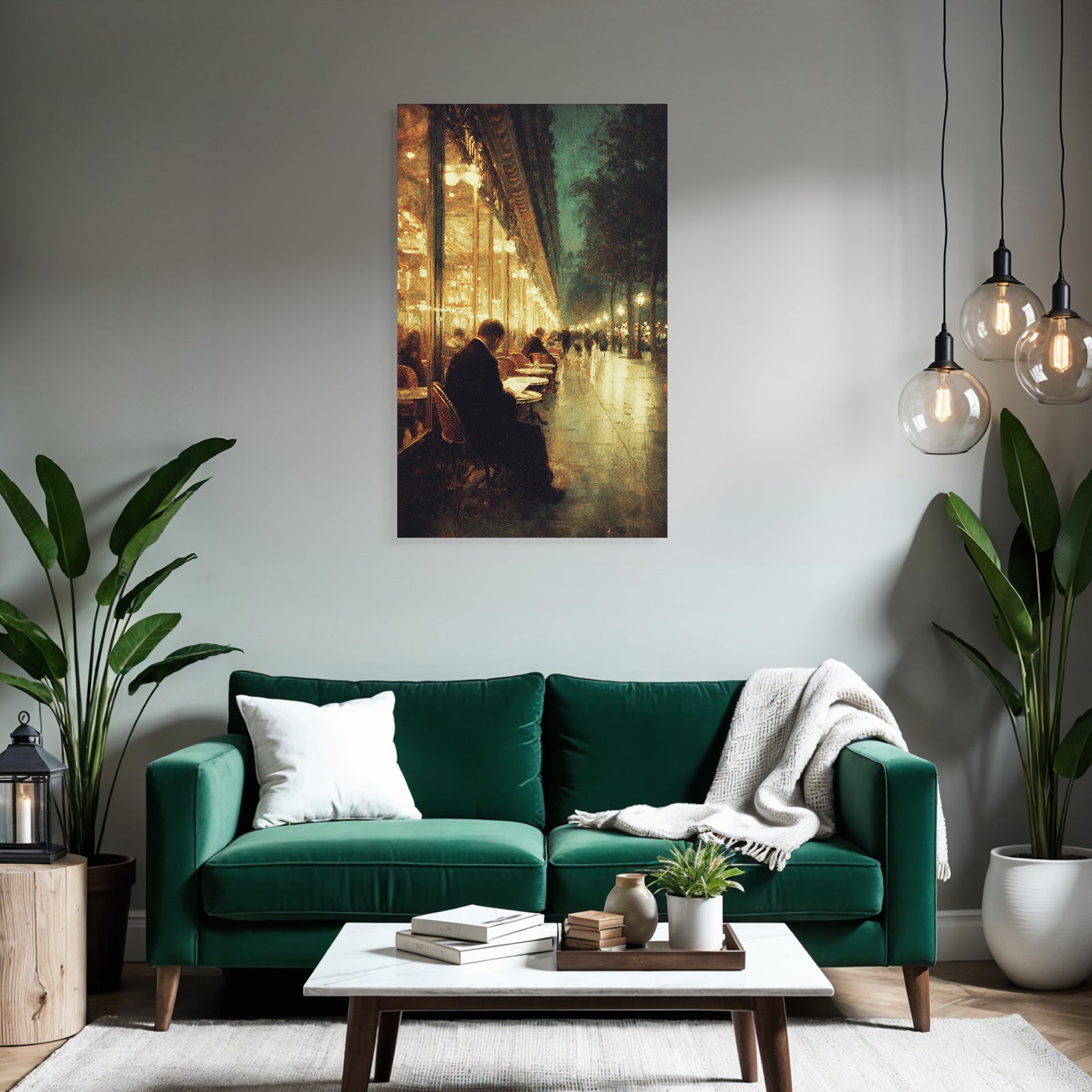 Cafe Night Reading Outdoor Area Urban Ambiance Reflective Floor