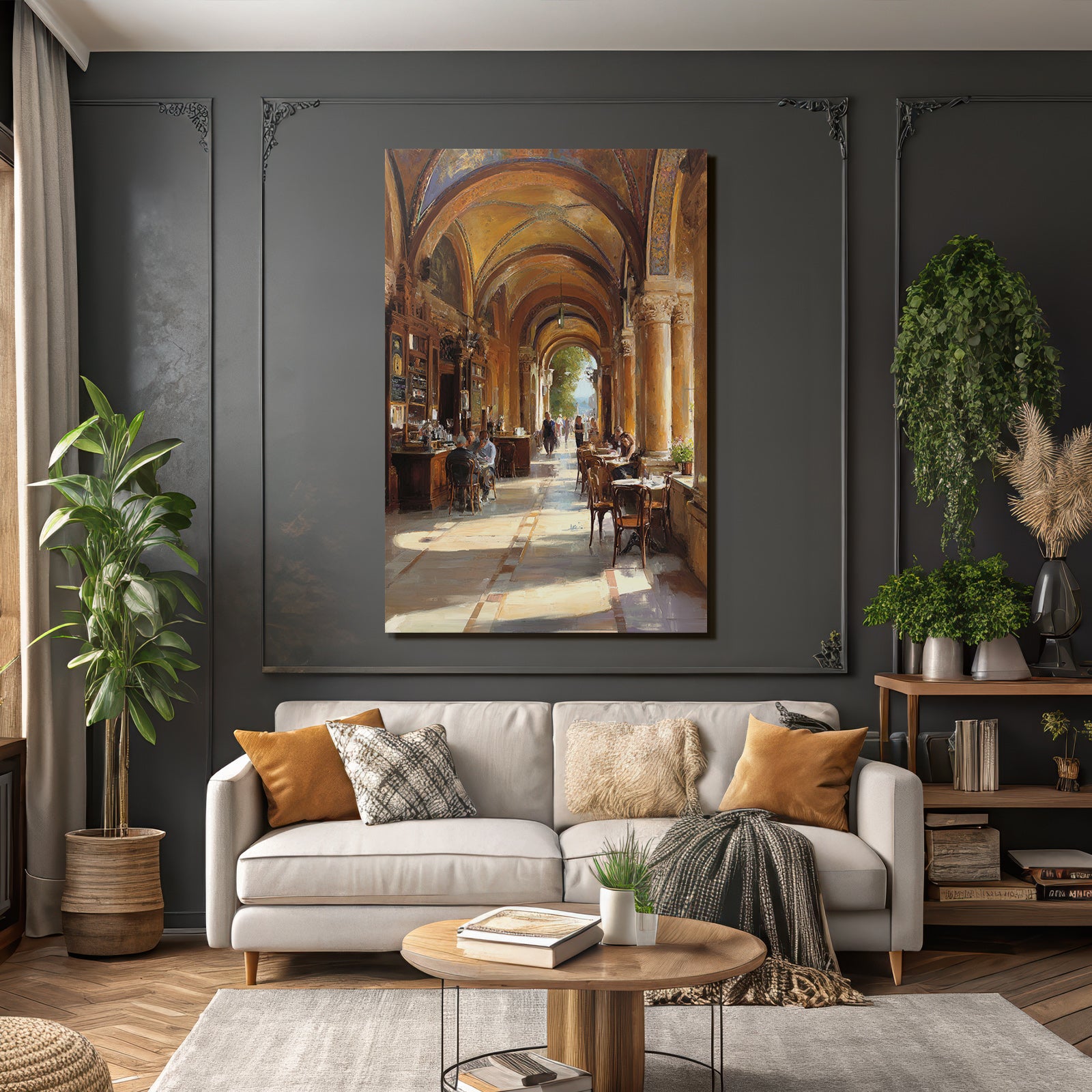 Elegant Interior Cafe With Blur
