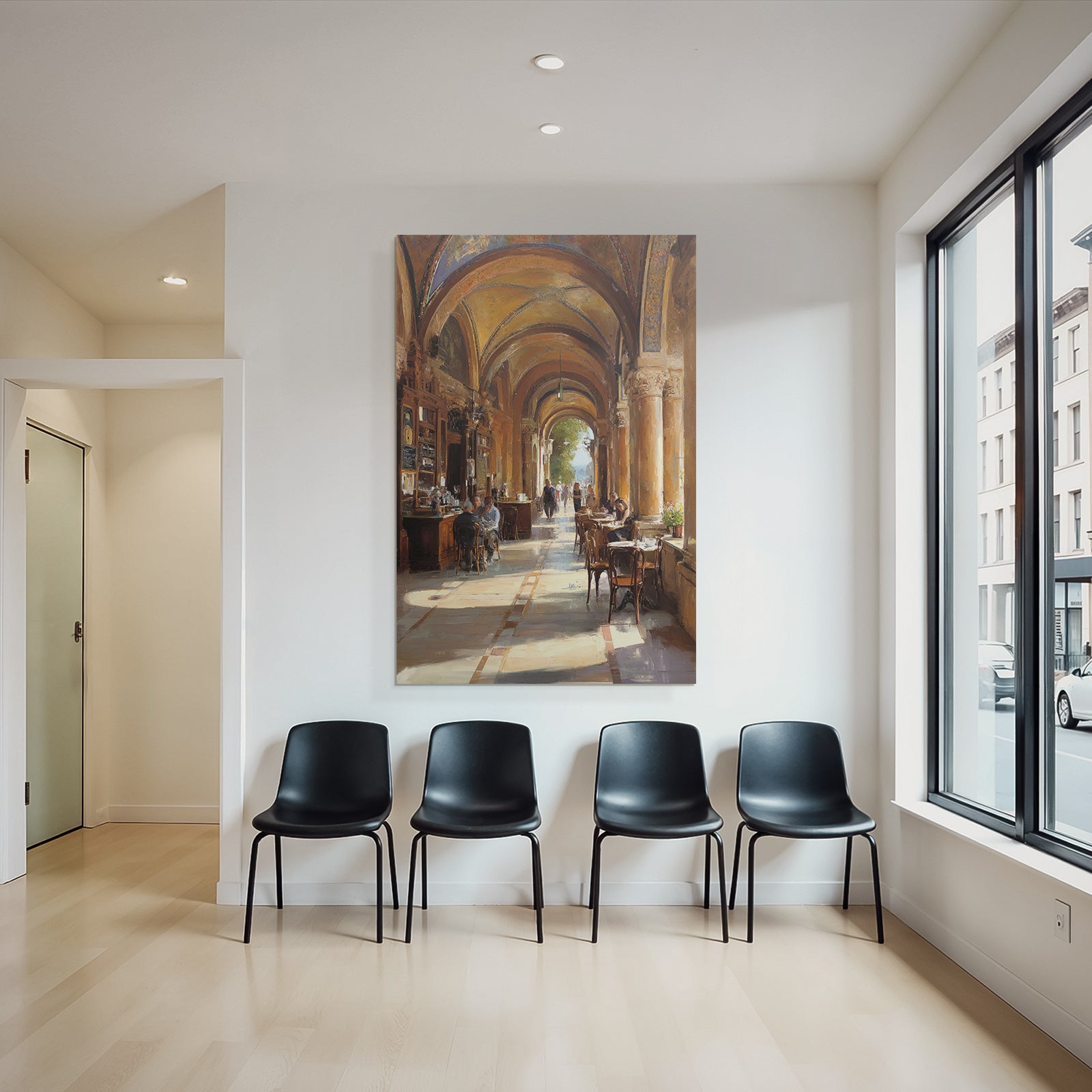 Elegant Interior Cafe With Blur
