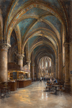 Ornate Interior With Grand Arches Blaün Decke Cafe Area | Bars Cafes Theater Bibliotheken | Architektur