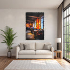 Restaurant Interior Cozy Atmosphere With Artworks