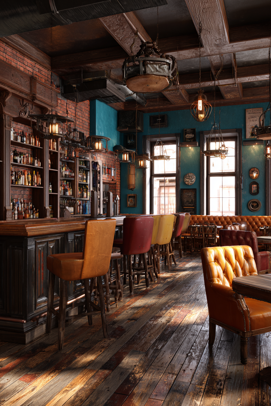 Warme Dekorierte Bar Pub Innenansicht | Bars Cafes Theater Bibliotheken | Architektur