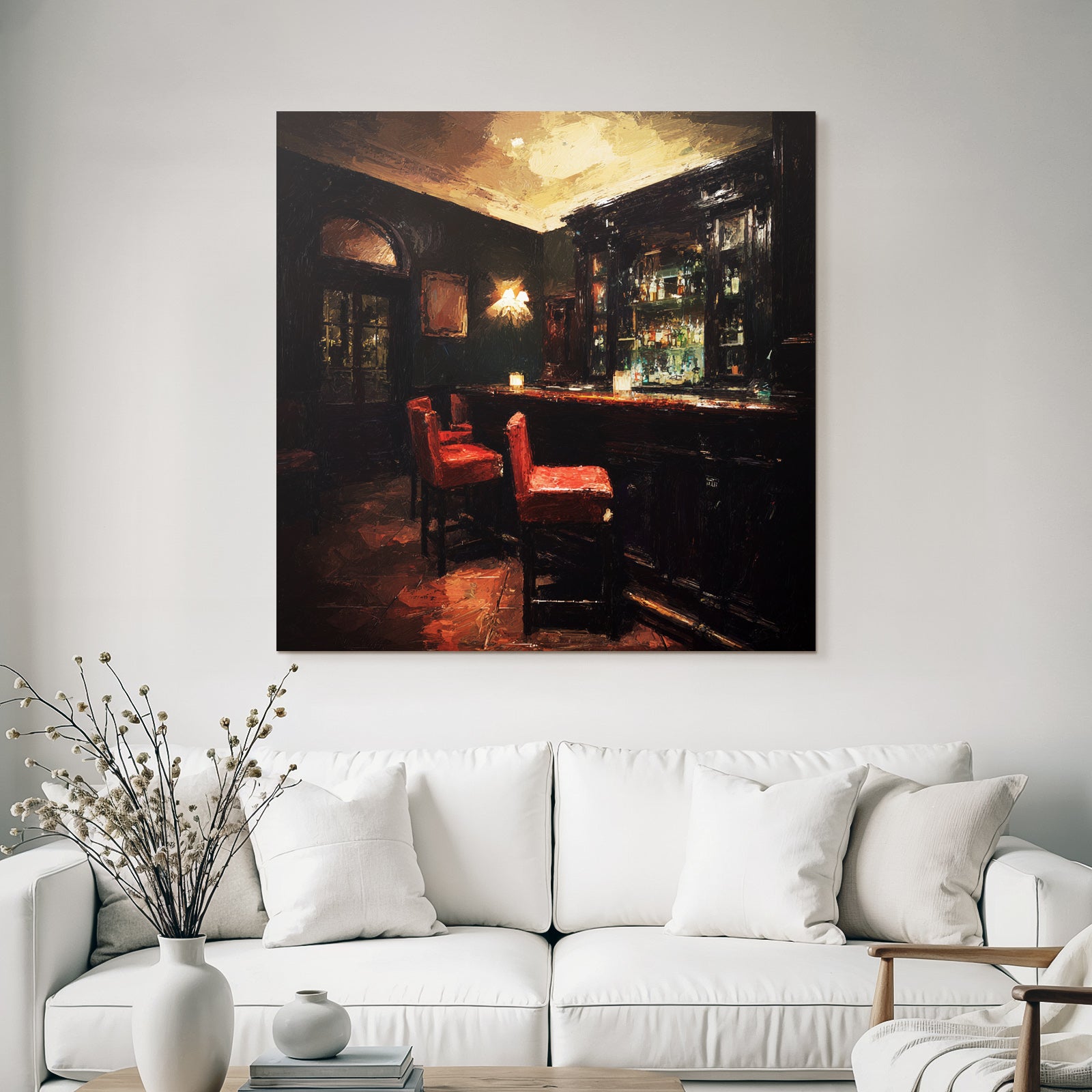 Bar Lounge Interior Cozy Atmosphere Malerei