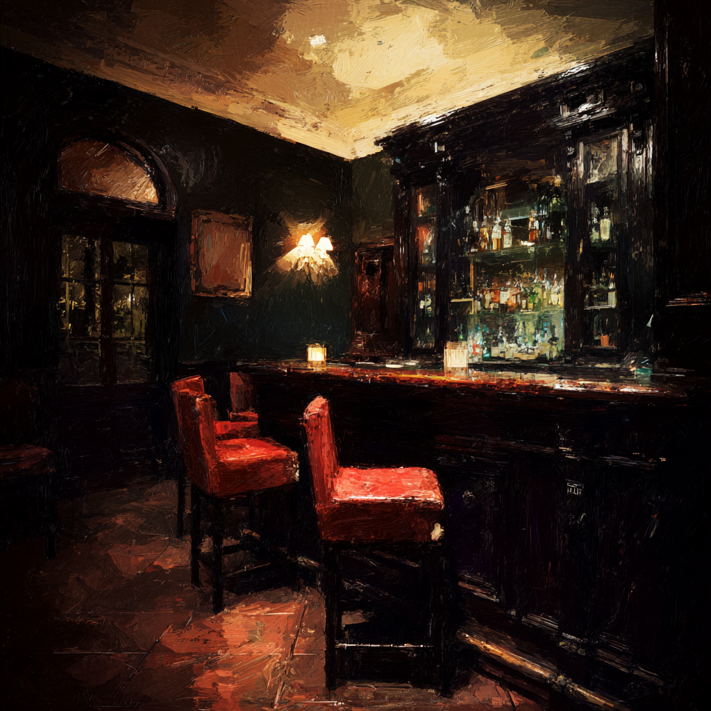 Bar Lounge Interior Cozy Atmosphere Malerei | Bars Cafes Theater Bibliotheken | Architektur