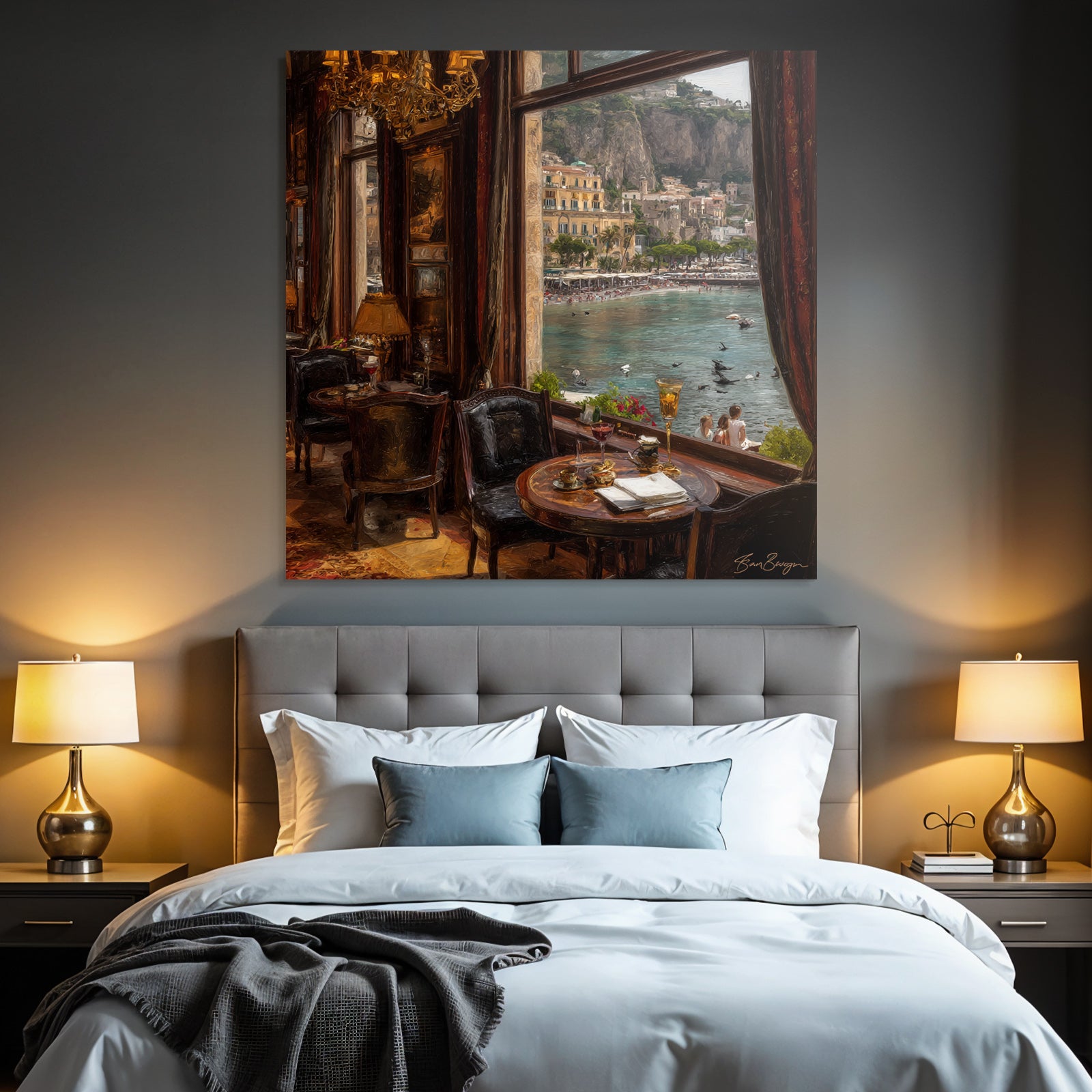 Elegantes Innenraum Mit Meerblick Hotel Cafe