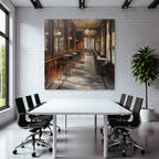 Elegantes Interieur Europäisches Cafe Mit Natürlichem Licht