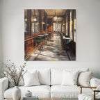 Elegantes Interieur Europäisches Cafe Mit Natürlichem Licht