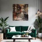 Elegantes Interieur Europäisches Cafe Mit Natürlichem Licht