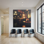 Cozy Interior Bar Restaurant With Atmospheric Lighting