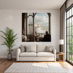 Tranquil coastal view from an elegant interior