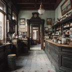 Vintage Innenansicht Bar Cafe Mit Holzregalen Und Licht | Bars Cafes Theater Bibliotheken | Architektur