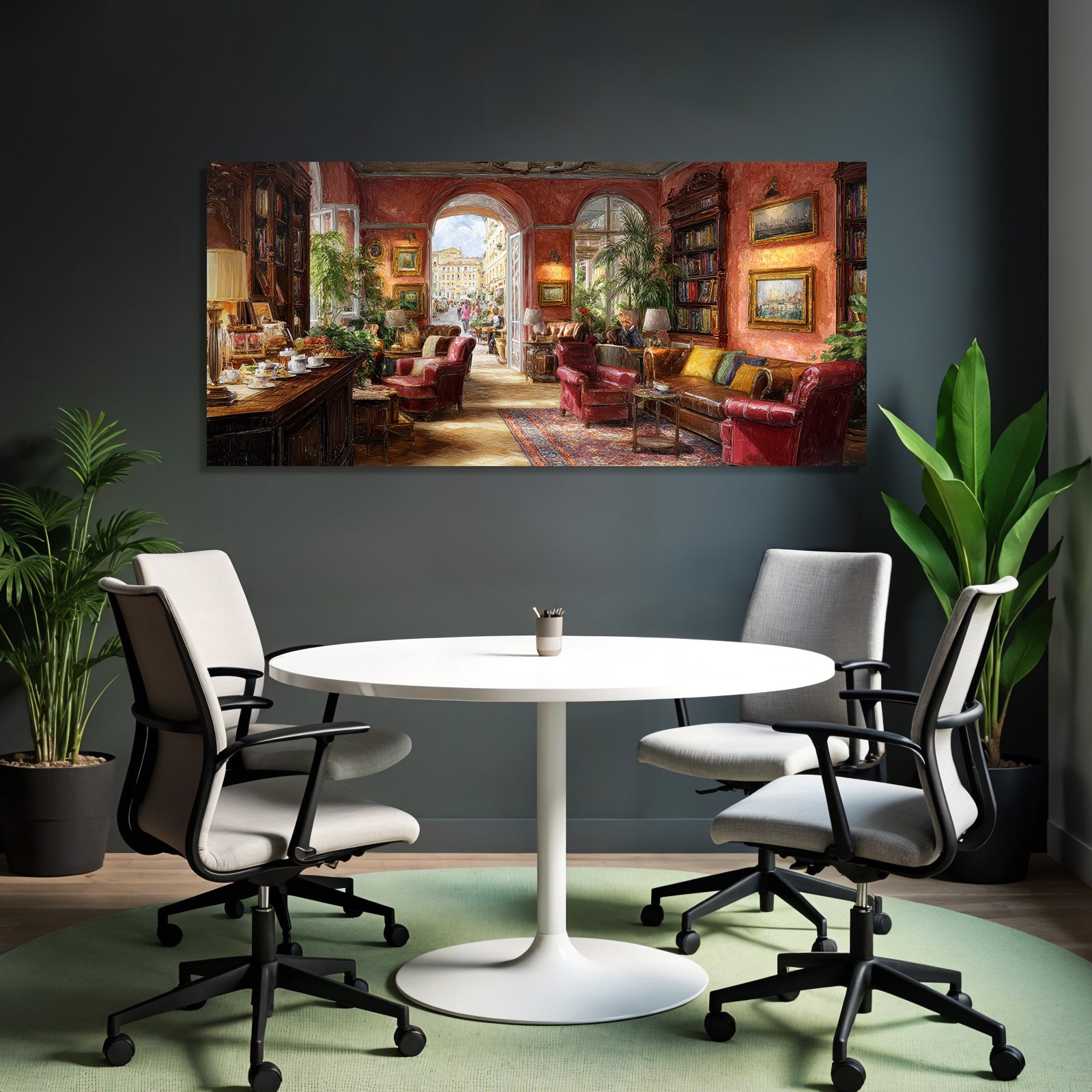 Cozy Elegantly Decorated Interior Space Cafe Reading Room