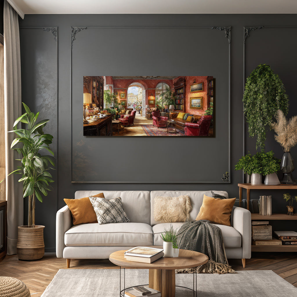 Cozy Elegantly Decorated Interior Space Cafe Reading Room