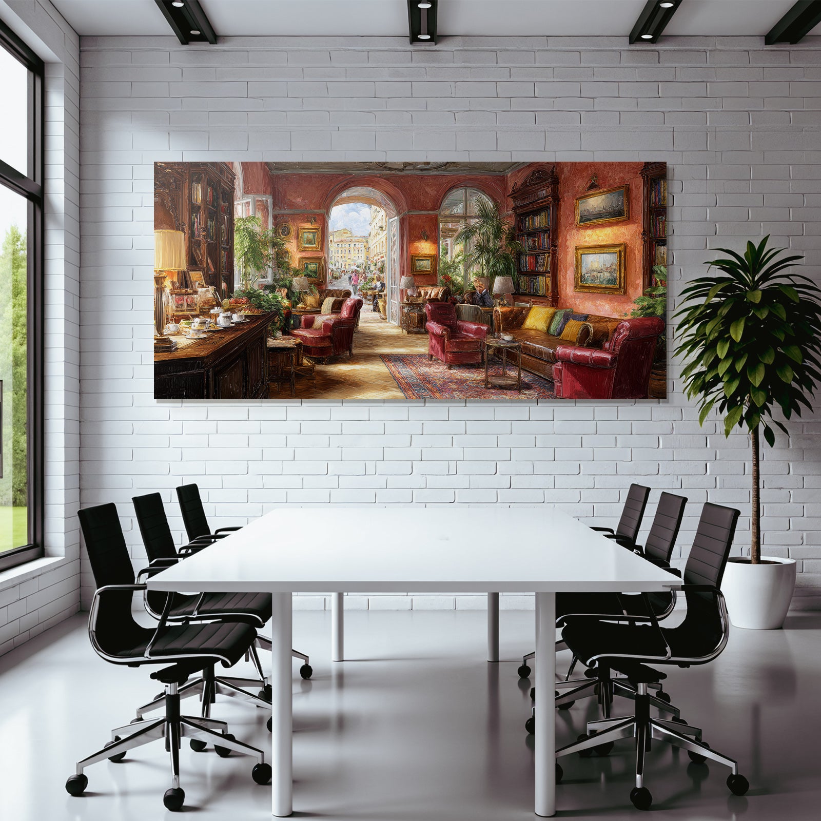 Cozy Elegantly Decorated Interior Space Cafe Reading Room