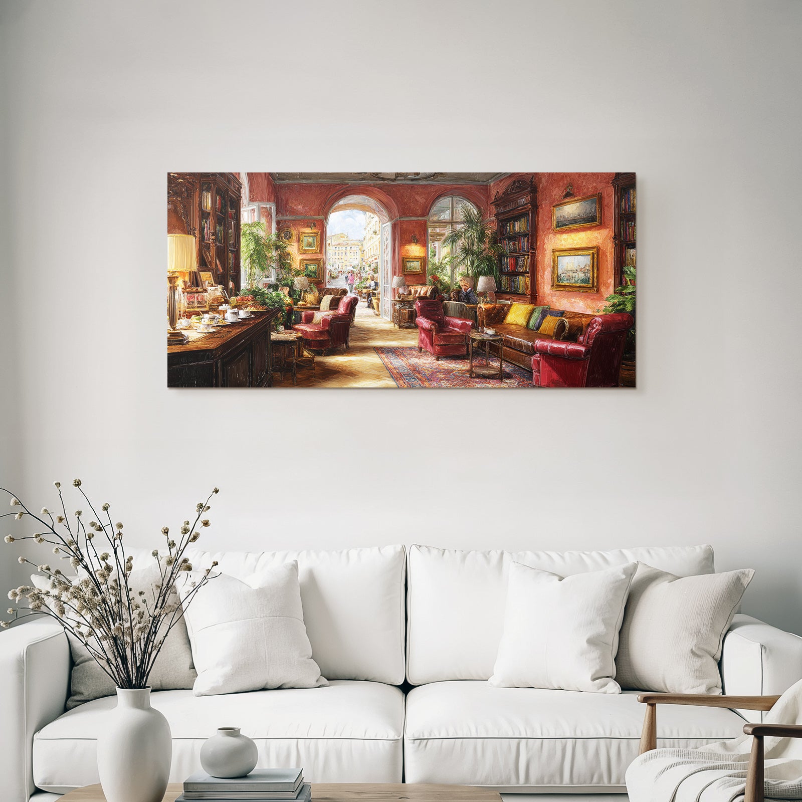 Cozy Elegantly Decorated Interior Space Cafe Reading Room