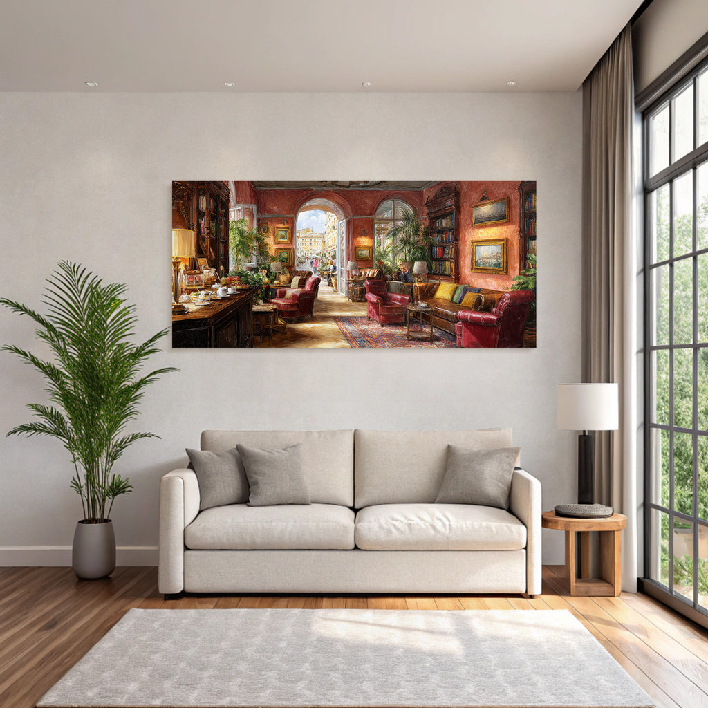 Cozy Elegantly Decorated Interior Space Cafe Reading Room