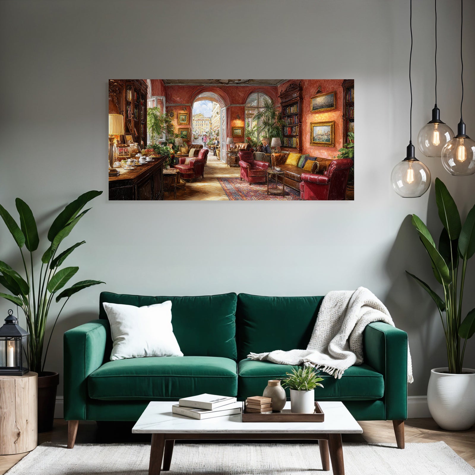 Cozy Elegantly Decorated Interior Space Cafe Reading Room
