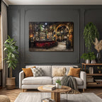 Cozy Pub Interior Rustic Warm Lighting Social Space