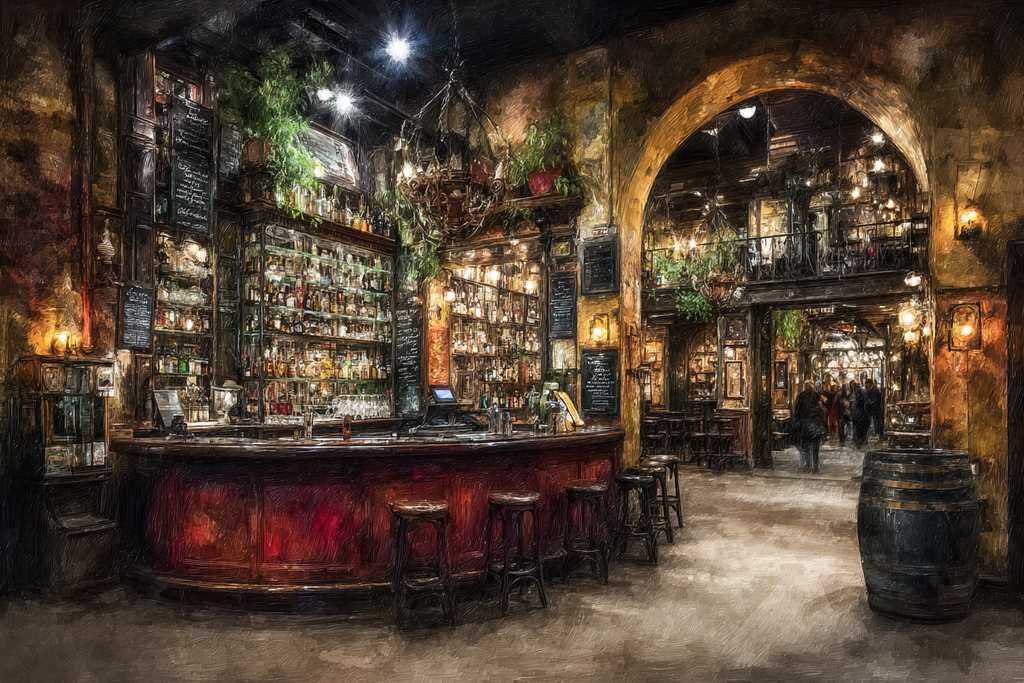 Cozy Pub Interior Rustic Warm Lighting Social Space | Bars Cafes Theater Bibliotheken | Architektur